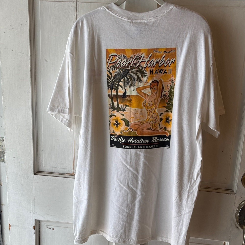 3/$20 Men's White Short-Sleeve Graphic Tee
